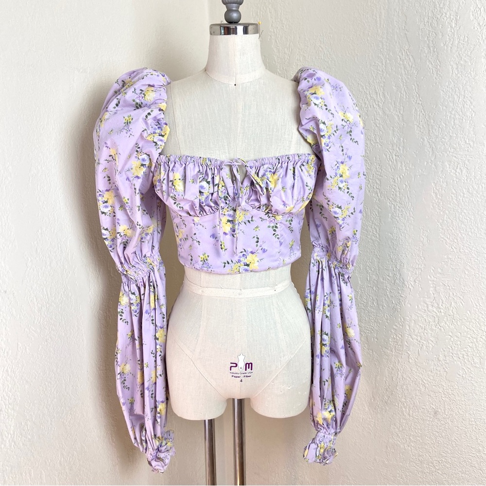 💔SOLD $119 House of CB Millicent Lilac Cropped Top - Picture 3 of 12